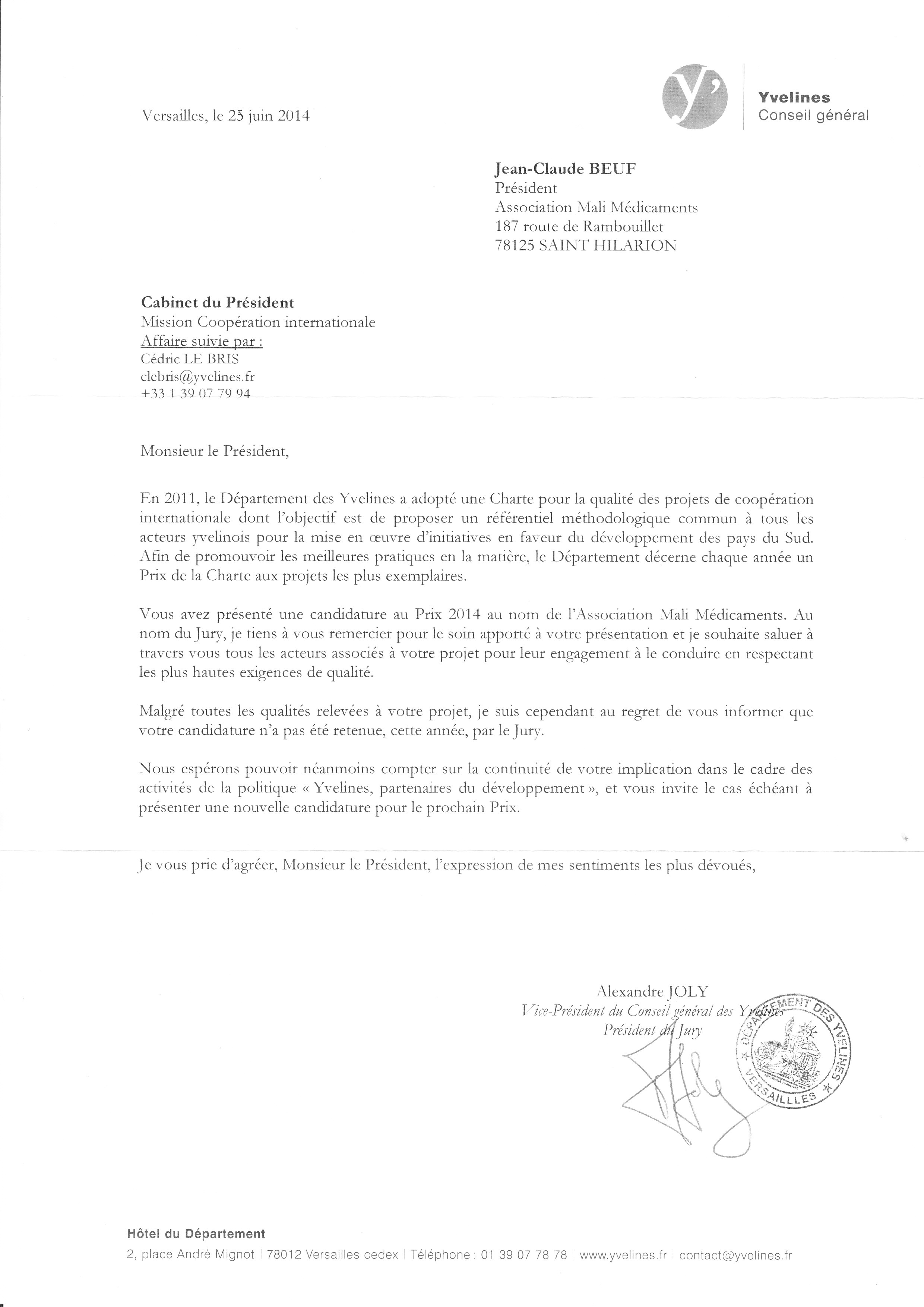 modele de courrier pour debloquer un pel