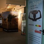 entrée de l'expo, l'affiche "Fleuve Niger", nos partenaires