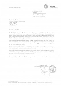 Lettre du Président du jury